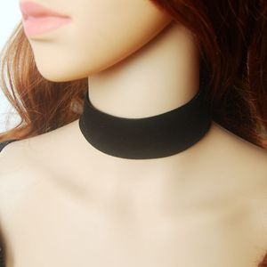新品 复古黑色绒布宽带子项链女极简项圈脖子颈带短款锁骨链 现货