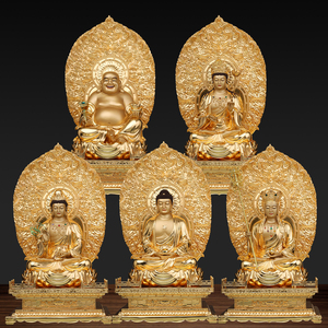 纯铜全堂佛三宝佛观音地藏弥勒佛大势至佛像西方三圣裟婆三圣摆件
