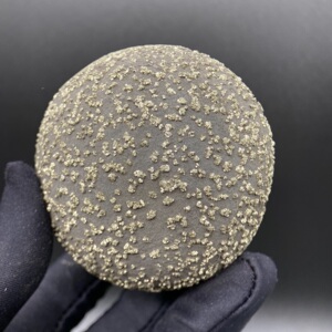 天然铁胆石黄铁矿球状奇石原石晶体标本手把石头教学科普收藏摆件