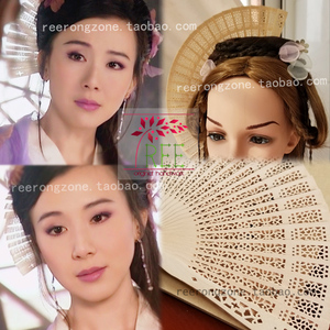 小李刀林诗音同款古装扇子发饰头饰仙气复古风汉服宋风明制摄影