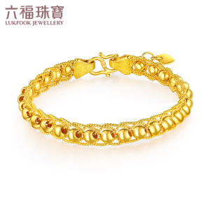 六福珠宝编织手链