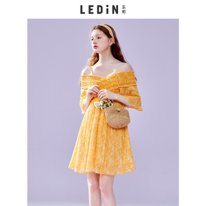 乐町司马克连衣裙夏装2020年新款女司马克交叉连衣裙子女