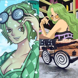 控阁海贼王莫奈同款眩晕搞怪装饰眼镜二次元生日派对男女潮拍