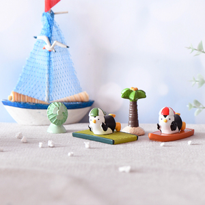 创意海洋系列地中海风格家居装饰摆设微景观小摆件沙滩椅滑板风扇