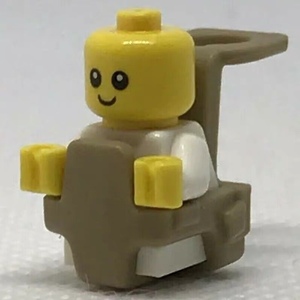 乐高lego 人仔零配件 37822 婴儿背带 宝宝背包 60202