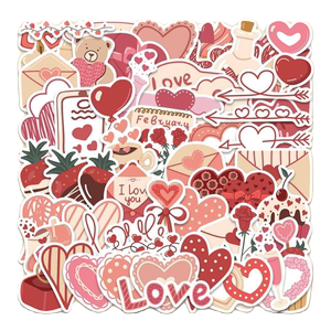 116张爱情贴纸少女心韩系INS粉色爱心可爱高颜值手账手机装饰贴画