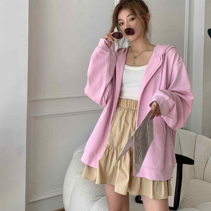 广州uus2022年夏季新款11an原创韩版字母刺绣防晒连帽开衫短外套