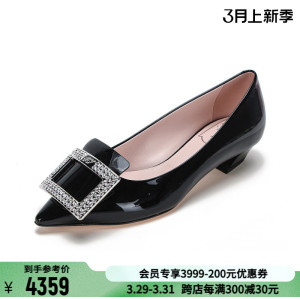 Roger Vivier/罗杰 维维亚 女士意大利金属方扣皮鞋300099