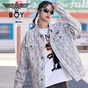 灰色牛仔外套女宽松