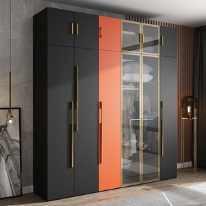 依雪家具旗舰店天猫简欧环保卧室衣帽柜带顶柜推拉门衣柜大衣橱简约