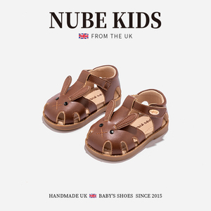 真皮英国NUBEKIDS童鞋宝宝凉鞋婴儿女童包头防滑夏款爆款软底鞋子