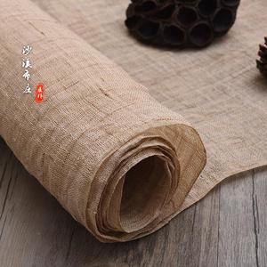 手工苎麻老夏布漆艺脱胎布灯罩屏风装饰布绘画写字麻衣摄影老麻布