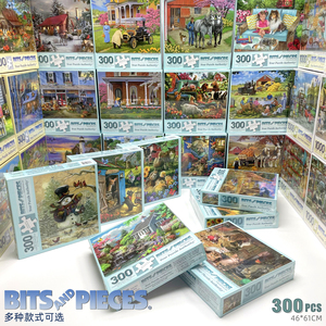 美国Bits and Pieces世界名画风景建筑人物漫画儿童成人拼图300片