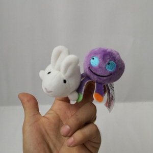 章鱼八爪鱼和小兔子小小手指偶益智讲故事道具 毛绒玩具