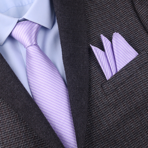 原创新品真丝领带桑蚕丝男士 正装西服衬衣工作紫色拉链领带韩版