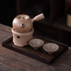 室内粗陶小型围炉煮茶壶茶杯电陶炉功夫茶具泡茶壶陶瓷家用碳烧壶