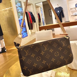 代购lv路易威登女包老花大号麻将包腋下晚宴包单肩包手拿包m40712