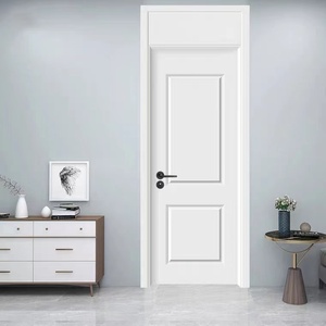 卧室门门楣现代简约白色平开实木复合通顶门实木烤漆一门到顶木门