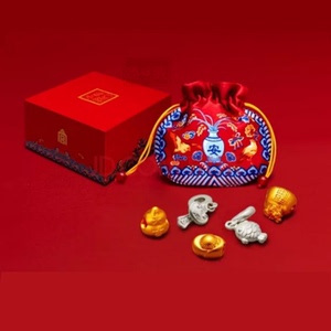 工行福包 故宫福包 3d纯金 纯金手链 福袋 金元宝
