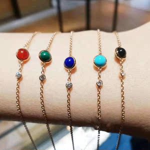 代购piaget/伯爵 时来运转手链 18k金 镶钻 转运珠 旋转 手环 女