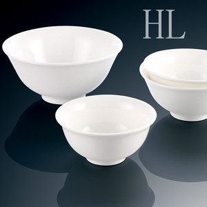 新款创意陶瓷酒店餐具镁质白瓷中日韩式陶瓷碗米饭碗汤碗反口碗