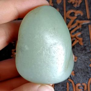 59克和田青白玉籽料原石天然青白玉籽 和田籽玉 细腻油润原籽无修