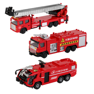 凯迪威合金水罐云梯机场消防车模型仿真灭火车救援车套装儿童玩具