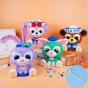 初赞积木小颗粒拼装益智玩具成人解压串联卡通手工礼物星黛露大号