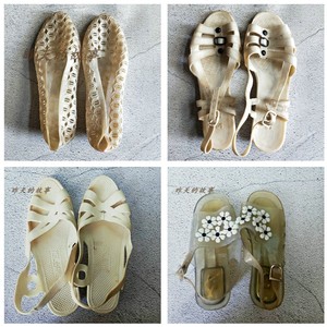 怀旧老库存 80-90年代 塑料 女式凉鞋