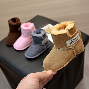 23冬0-6-12个月男女婴儿雪地靴0-1岁加棉宝宝棉鞋软底加厚学步鞋