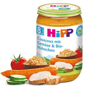 德国喜宝Hipp库斯库斯米蔬菜有机鸡肉泥  8个月以上 220G 有现货