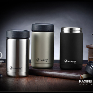 sus304不锈钢保温杯男女矮粗胖宽大口径带滤网泡茶叶枸杞红枣水壶