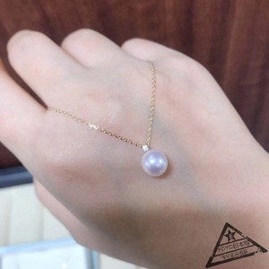 日本直邮直播代购tasaki 田琦18k黄 钻石akoya珍珠项链可拼邮免税