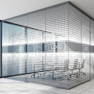 静电磨砂贴膜透光不透明定制办公室玻璃贴纸艺术白色渐变隔断防撞