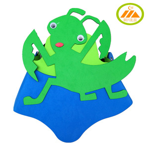 小螳螂头饰头套 帽子动物昆虫蚱蜢面具儿童成人幼儿园表演道具eva