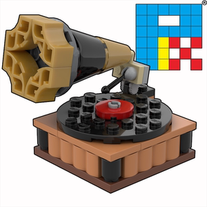 lego乐高 cd留声机 唱片机老式卡带机 复古磁带录音机 音乐播放器