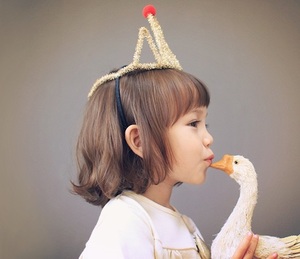 韩国进口生日帽 派对生日金色皇冠头箍 儿童发饰宝宝女童头饰发箍