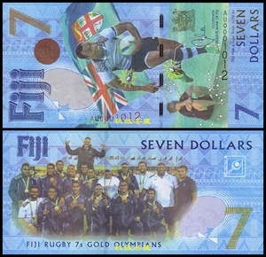 【现货】斐济2017年7元纸钞 纪念钞 无47