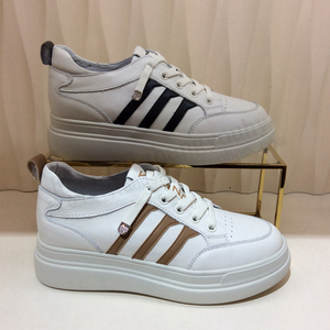 卡迪娜kadina正品2021春新款厚底运动休闲小白鞋单鞋子女klc12601