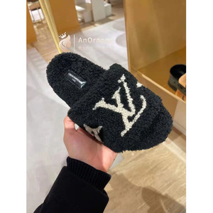 lv拖鞋女毛