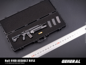 【现货】general(ga-001)1/6比例 hk416d突击步枪 榴弹炮组模型