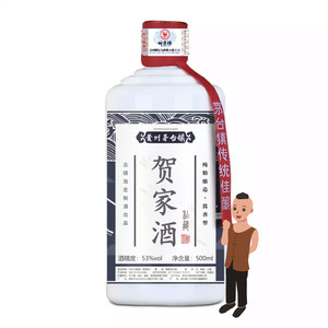 贺府 百家姓贺氏 家宴酒 宗亲 家族姓氏定制酒53度酱香型白酒