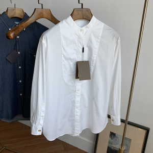 男士长袖衬衫圆领