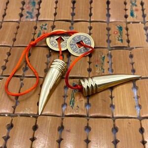 佛具道家求签交杯灵卦牛角贡杯茭问卦杯纯铜扇形贝壳牛角圣杯用品