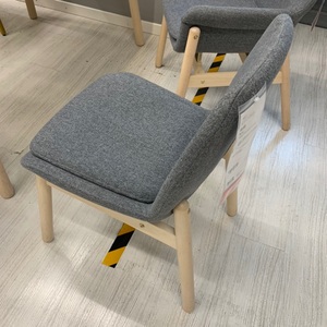 果果木熊重庆宜家 ikea 维伯 椅子 桦木餐椅中灰色