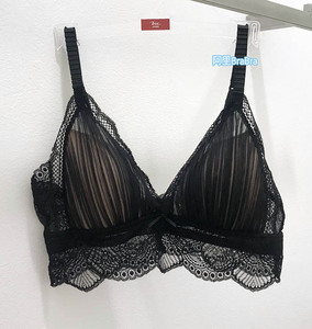 泰国bsc黑色/白色无钢圈无插片文胸 蕾丝花边 百褶杯 代购 性感