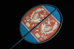 念善居敦煌复原却扇障扇仪仗扇舞蹈扇椭圆扇宫扇长柄团扇汉服配饰