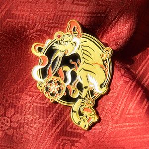瞳莞汉服虎山行创意设计虎年胸针老虎徽章男女别针包包衣服装饰