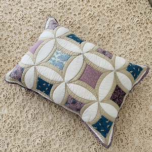 欧式含芯腰枕外贸出口绗缝拼布含芯靠垫长方形午睡小枕头简约抱枕