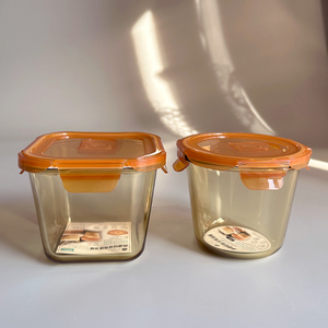 日本家用耐高温密封罐带盖高硼硅玻璃猪油罐泡菜坛保鲜空瓶储物罐